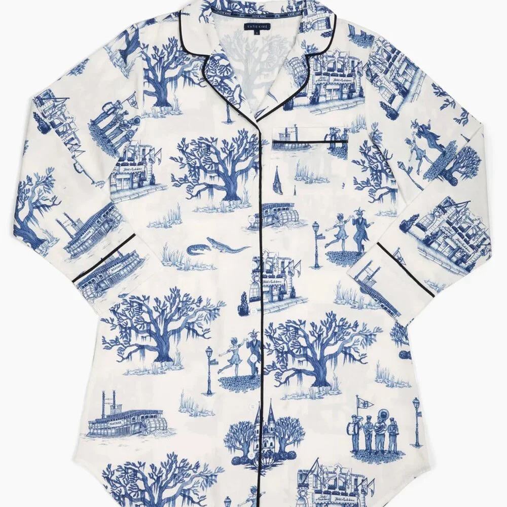 New Orleans Toile Sleep Shirt - Picture 3 of 11